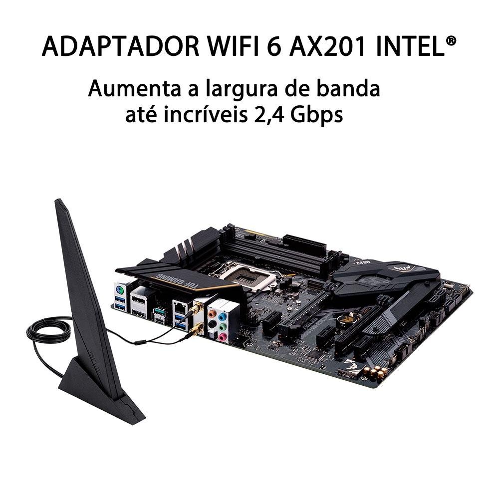 Placa Mãe Asus TUF Gaming Z490-Plus Wi-Fi, Intel LGA 1200, ATX