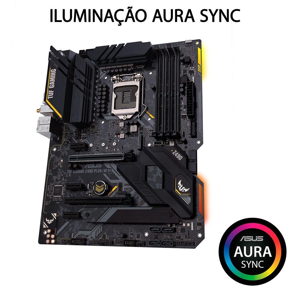 Placa Mãe Asus TUF Gaming Z490-Plus Wi-Fi, Intel LGA 1200, ATX