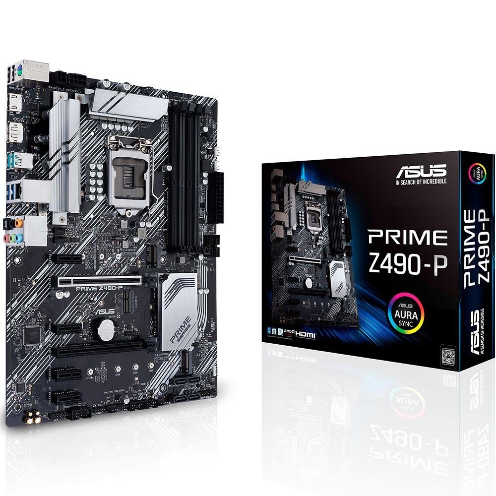 【付属品完品オマケ充実】ASUS Z490A ＆core i5 10400F Placa Mãe Asus Prime Z490-P, Intel LGA 1200, ATX, DDR4 | KaBuM!