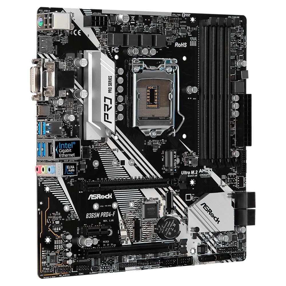 Placa Mãe ASRock B365M Pro4-F, Intel LGA1151, mATX, DDR4 | KaBuM!