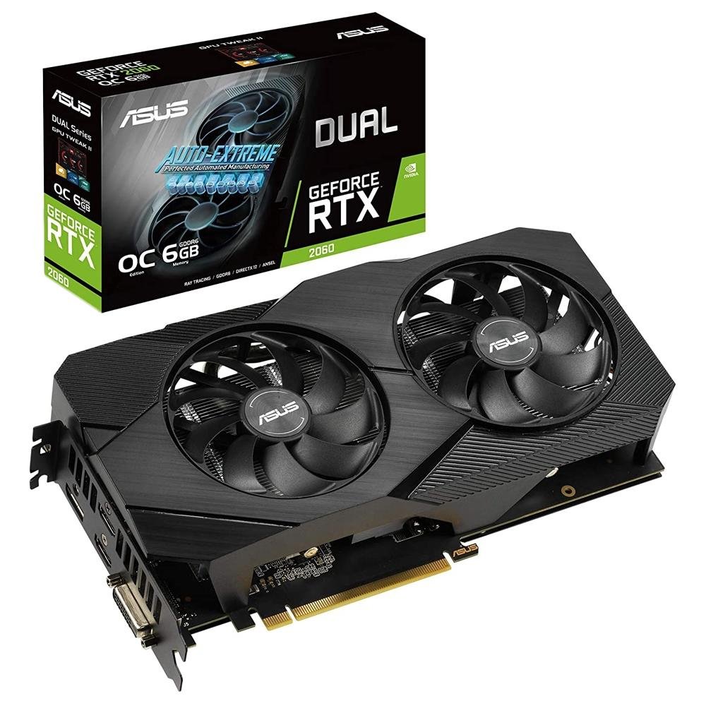 ASUS GeForce RTX 2060 DUAL 6GB 本体 Placa de Vídeo Asus NVIDIA GeForce RTX2060 |KaBuM!