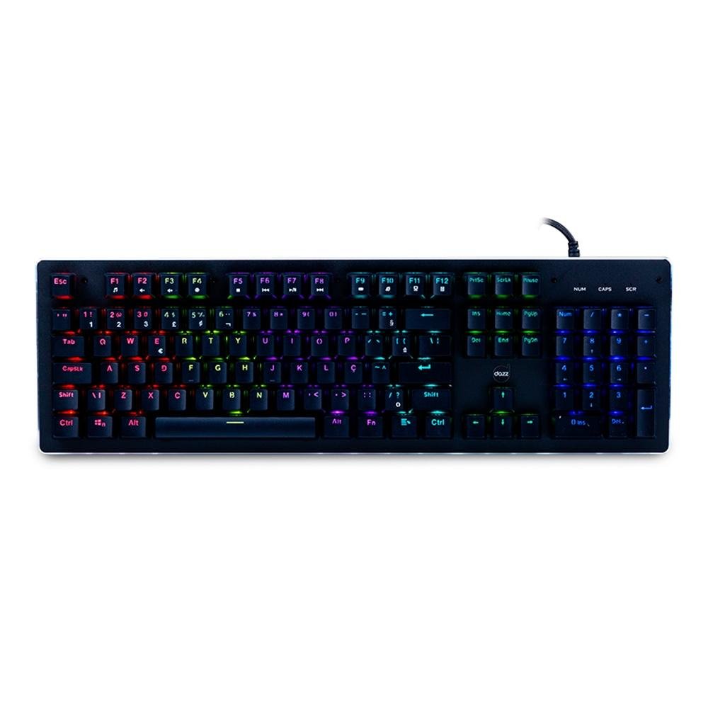 Teclado Mecânico Gamer Dazz Orion, RGB, Switch Gateron Blue, ABNT2