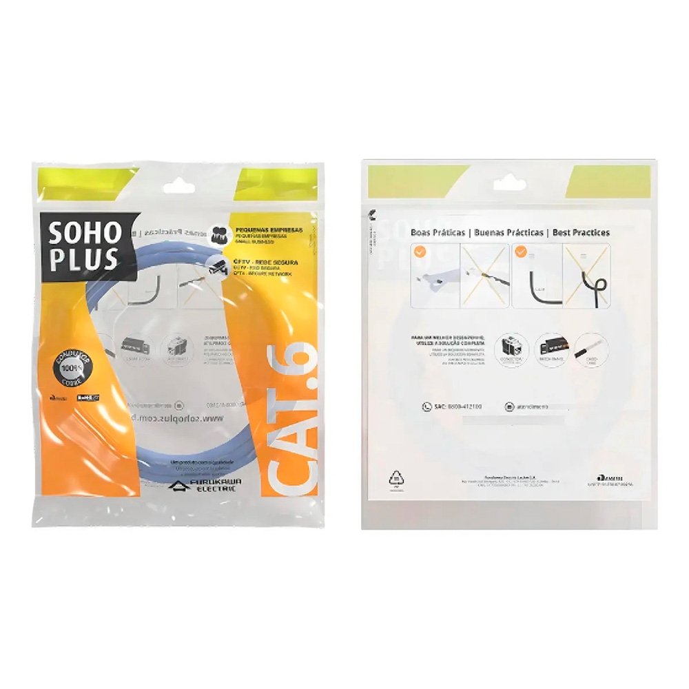 Patch Cord CAT.6 Furukawa SohoPlus, 2.5m, Azul, T568A - 35123001 - view 6