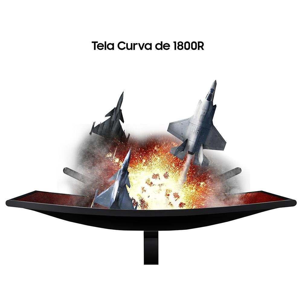 Monitor Gamer Samsung Odyssey 23.5' LED, Curvo, 144 Hz, Full HD, FreeSync, HDMI/DisplayPort - LC24RG50FQLMZD