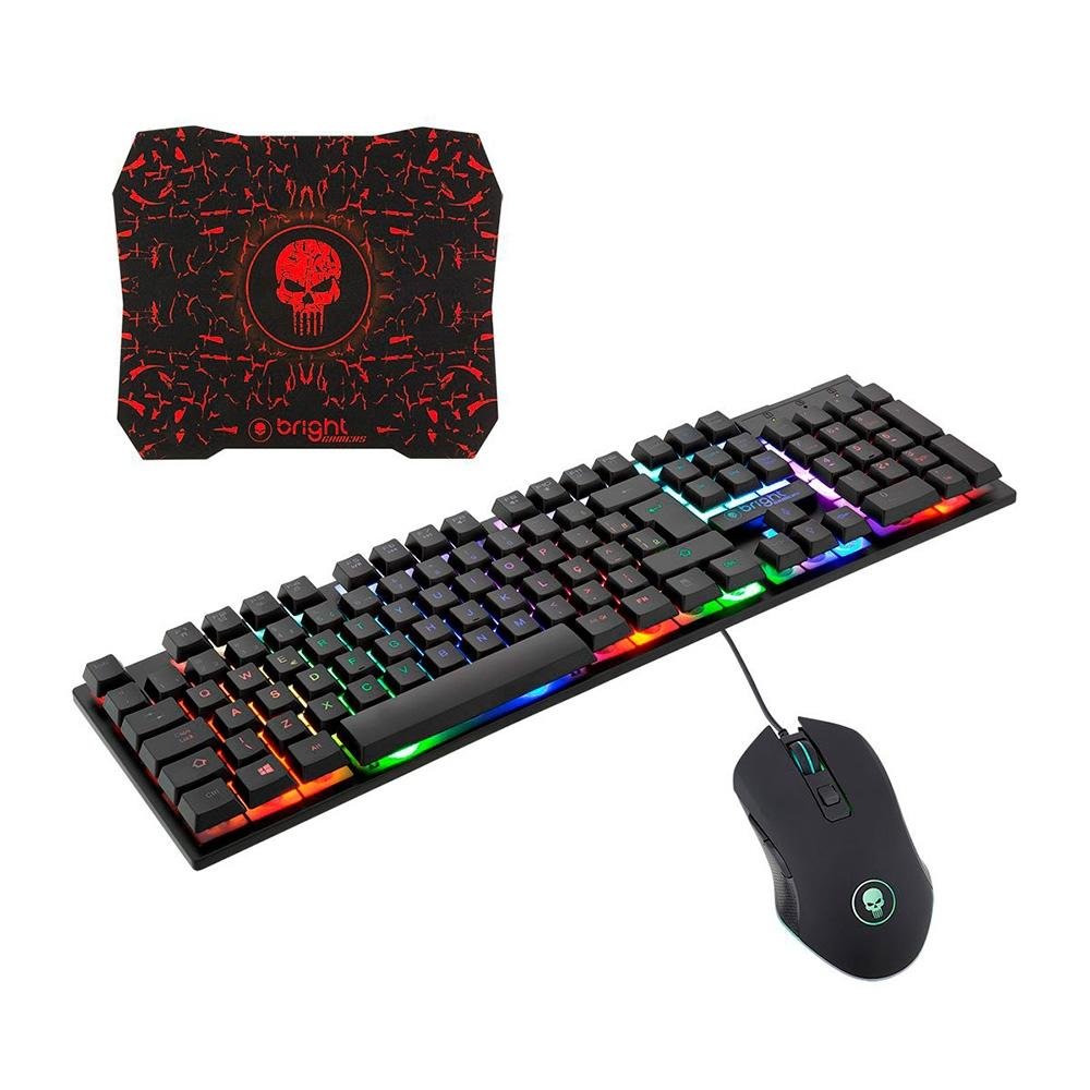 Kit Gamer Bright CB01 TMMP - Teclado + Mouse + Mousepad | KaBuM!