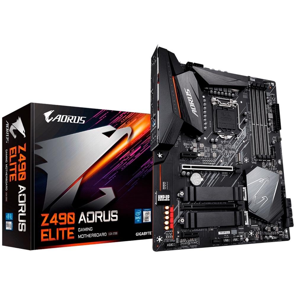 超人気新品 Placa Mãe Gigabyte Aorus Z490 Aorus Elite, Intel LGA 1200 マザーボード