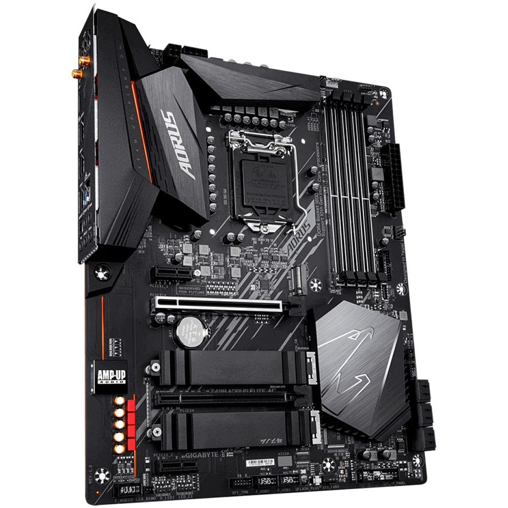 Z490 AORUS ELITE　GIGABYTE Placa Mãe Gigabyte Z490 AORUS ELITE (LGA 1200/DDR4/HDMI/RAID/M.2