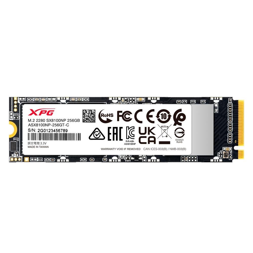 SSD 256 GB XPG SX8100 | KaBuM!