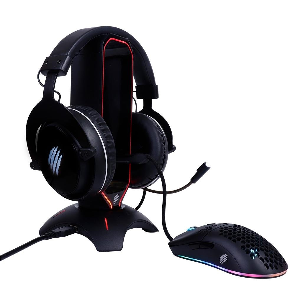 Imagem 4 de 4 do produto Suporte para Headset Gamer OEX Squad, RGB, 2 Portas USB 2.0 - SG100