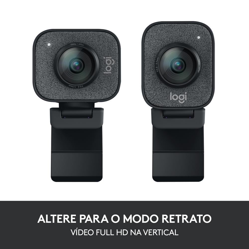Webcam Full HD Logitech StreamCam Plus com Microfone | KaBuM!