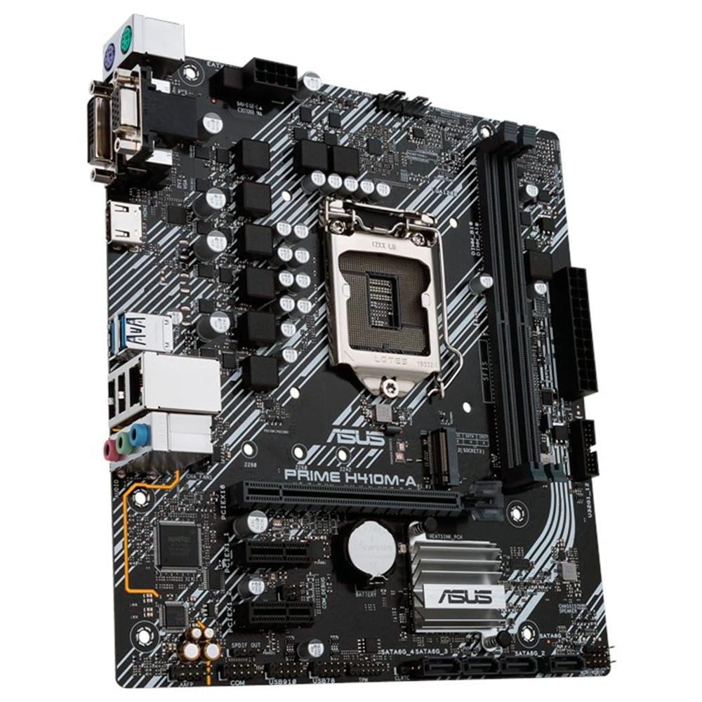 Cpu .ASUS PRIME H410M-A マザーボード 本体 Placa Mãe Asus Prime H410M-A, Intel LGA 1200, mATX, DDR4 | KaBuM!