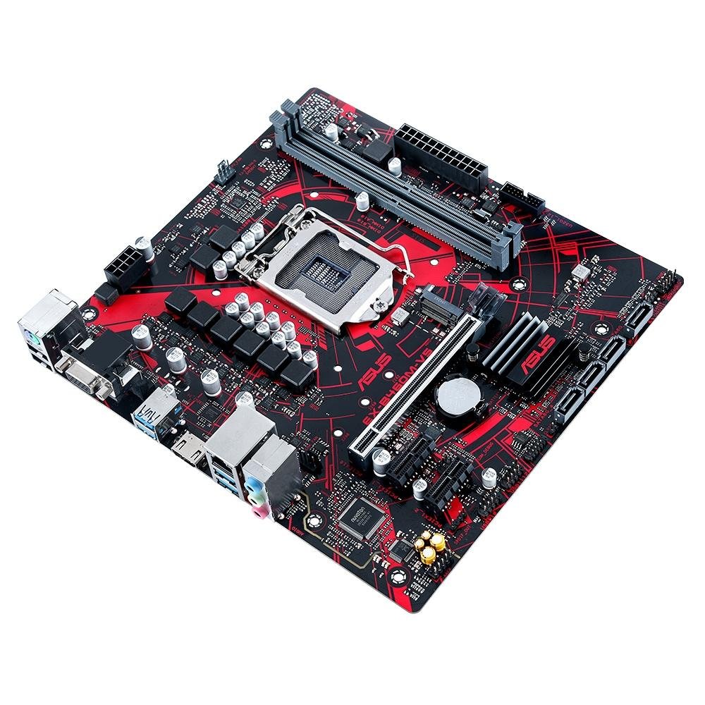 Placa-Mãe ASUS EX-B460M-V5, Intel LGA 1200, mATX, DDR4, Preto e Vermelho - EX-B460M-V5