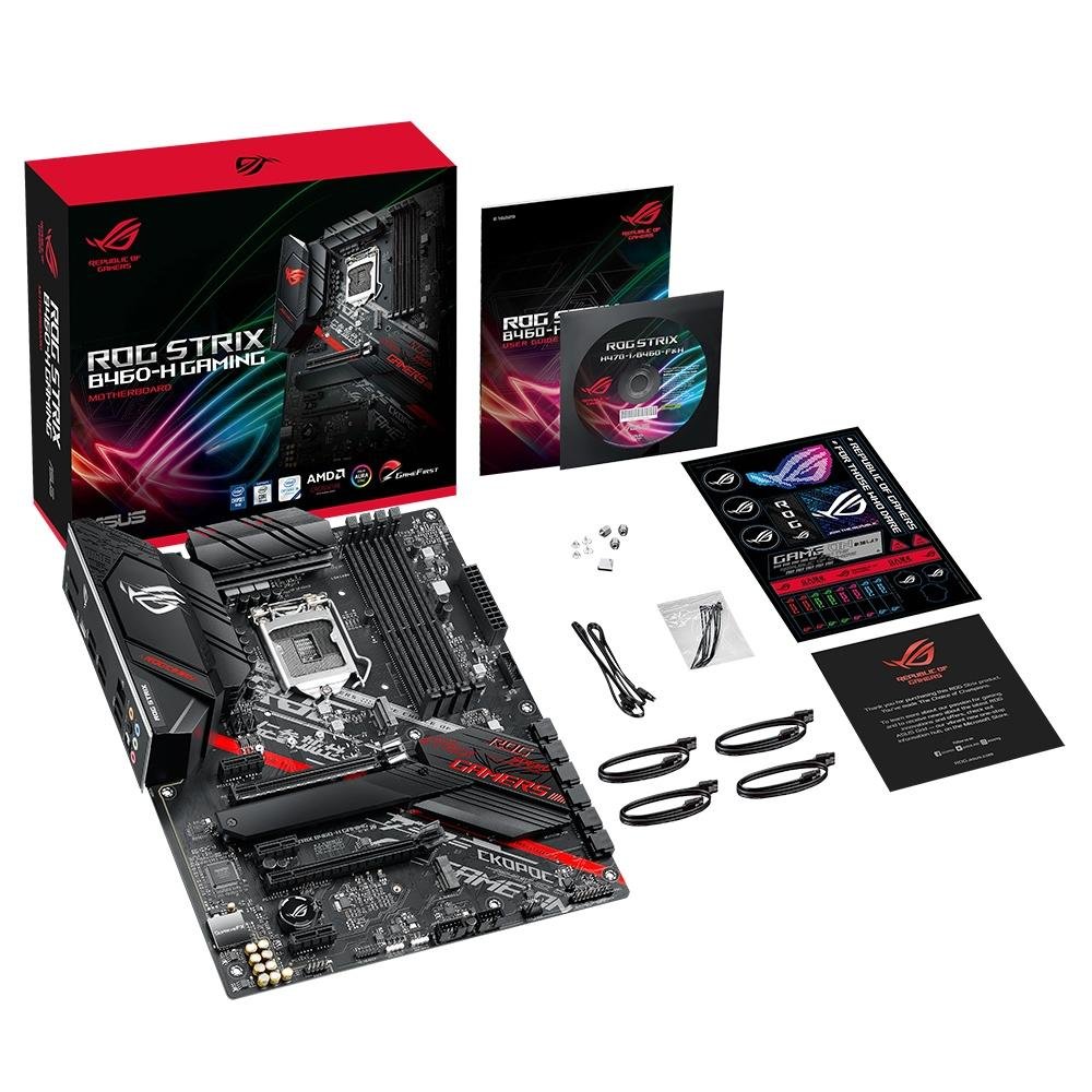 Imagem 7 de 12 do produto Placa-Mãe ASUS ROG Strix B460-H Gaming, Intel LGA 1200, ATX, DDR4, Preto - ROG STRIX B460-H GAMING