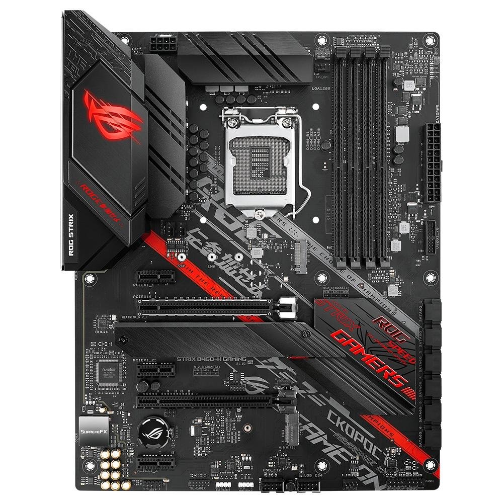Imagem 3 de 12 do produto Placa-Mãe ASUS ROG Strix B460-H Gaming, Intel LGA 1200, ATX, DDR4, Preto - ROG STRIX B460-H GAMING