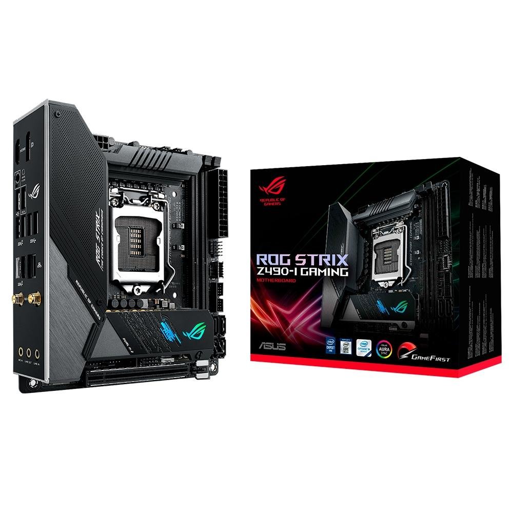 Placa Mãe Asus ROG Strix Z490-I Gaming, Intel LGA 1200, Mini-ITX