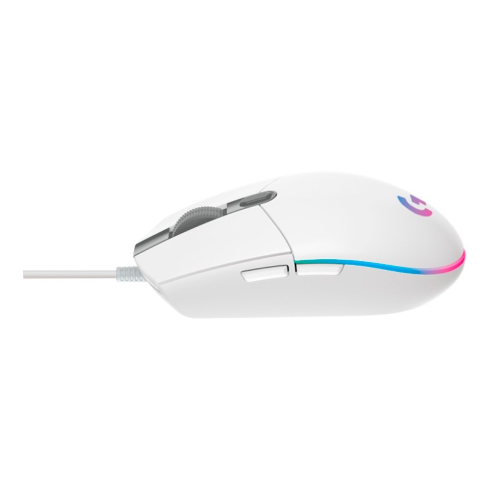 Mouse Gamer Logitech G203 LIGHTSYNC RGB, Efeito de Ondas de Cores, 6 Botões Programáveis e Até 8.000 DPI, Branco - 910-005794 - view 3
