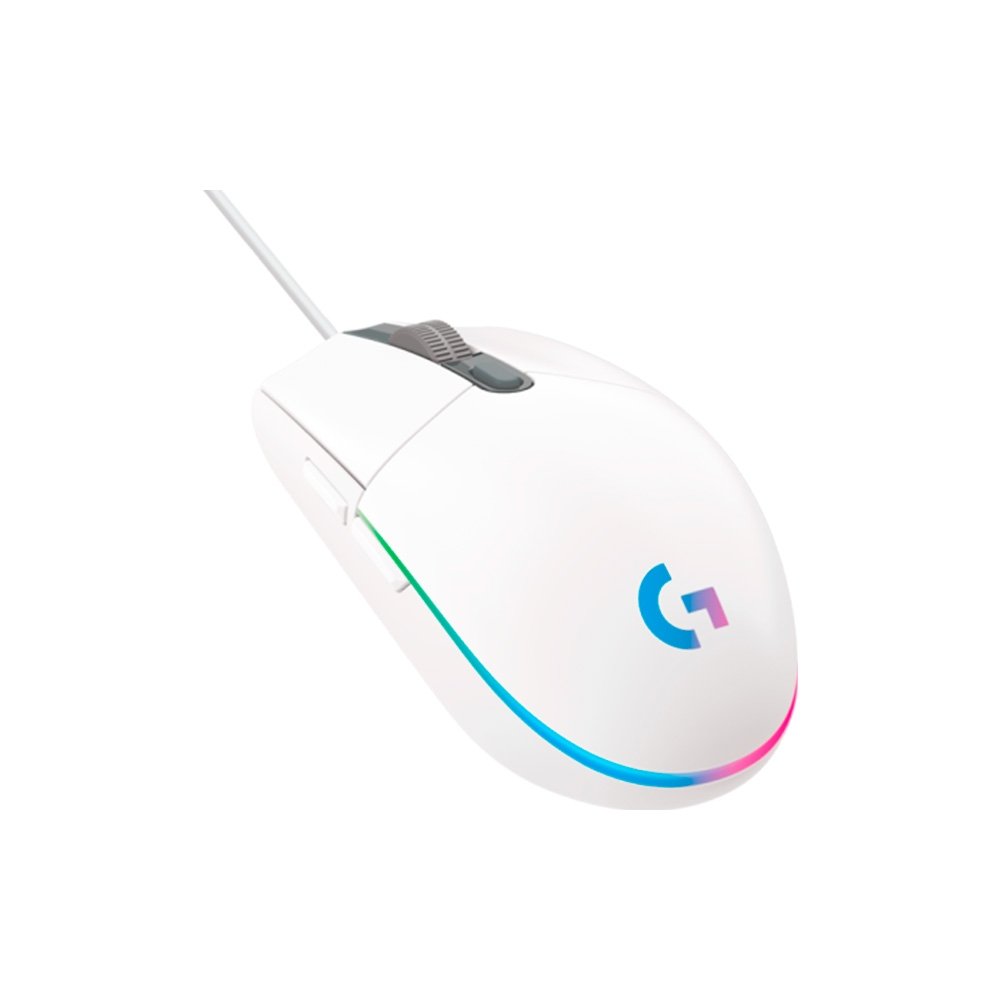 Mouse Gamer Logitech G203 LIGHTSYNC RGB, Efeito de Ondas de Cores, 6 Botões Programáveis e Até 8.000 DPI, Branco - 910-005794 - view 2