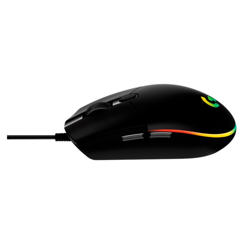 Mouse Gamer Logitech G203 LIGHTSYNC RGB, Efeito de Ondas de Cores, 6 Botões Programáveis e Até 8.000 DPI, Preto - 910-005793 - view 3