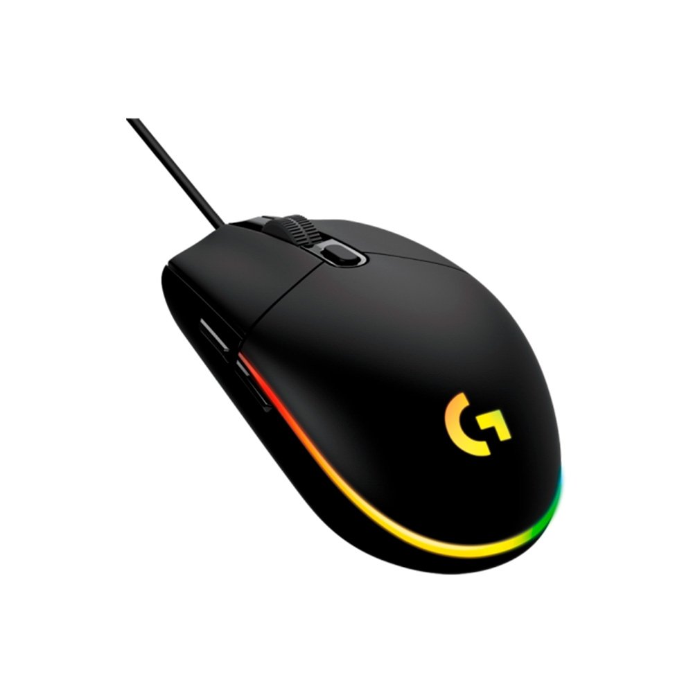 Mouse Gamer Logitech G203, RGB, Preto 1ms | KaBuM!