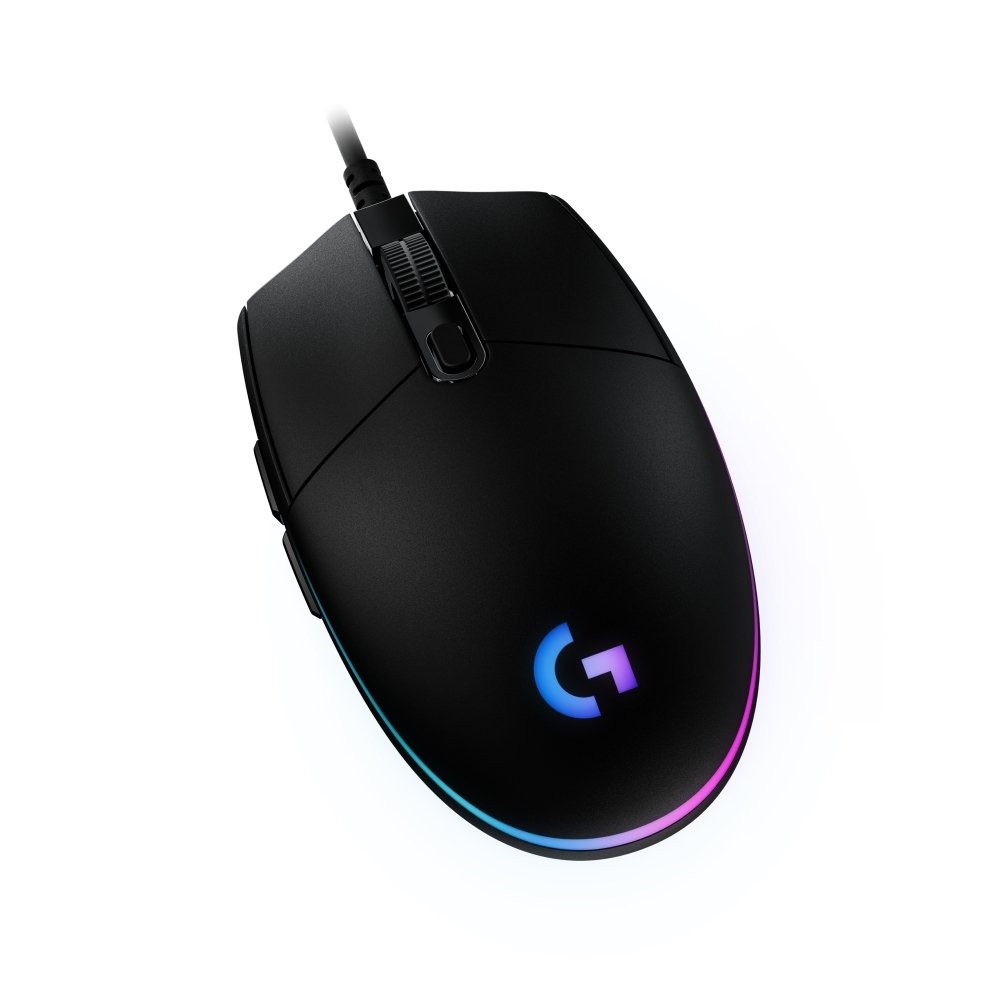 Mouse Gamer Logitech G203 LIGHTSYNC RGB, Efeito de Ondas de Cores, 6 Botões Programáveis e Até 8.000 DPI, Preto - 910-005793