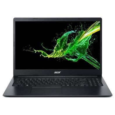 Notebook Acer Aspire 3 Intel Celeron N4000. Tela de 15.6" com resolução HD, 4GB de memória RAM, 500GB de armazenamento, teclado tipo membrana em portu