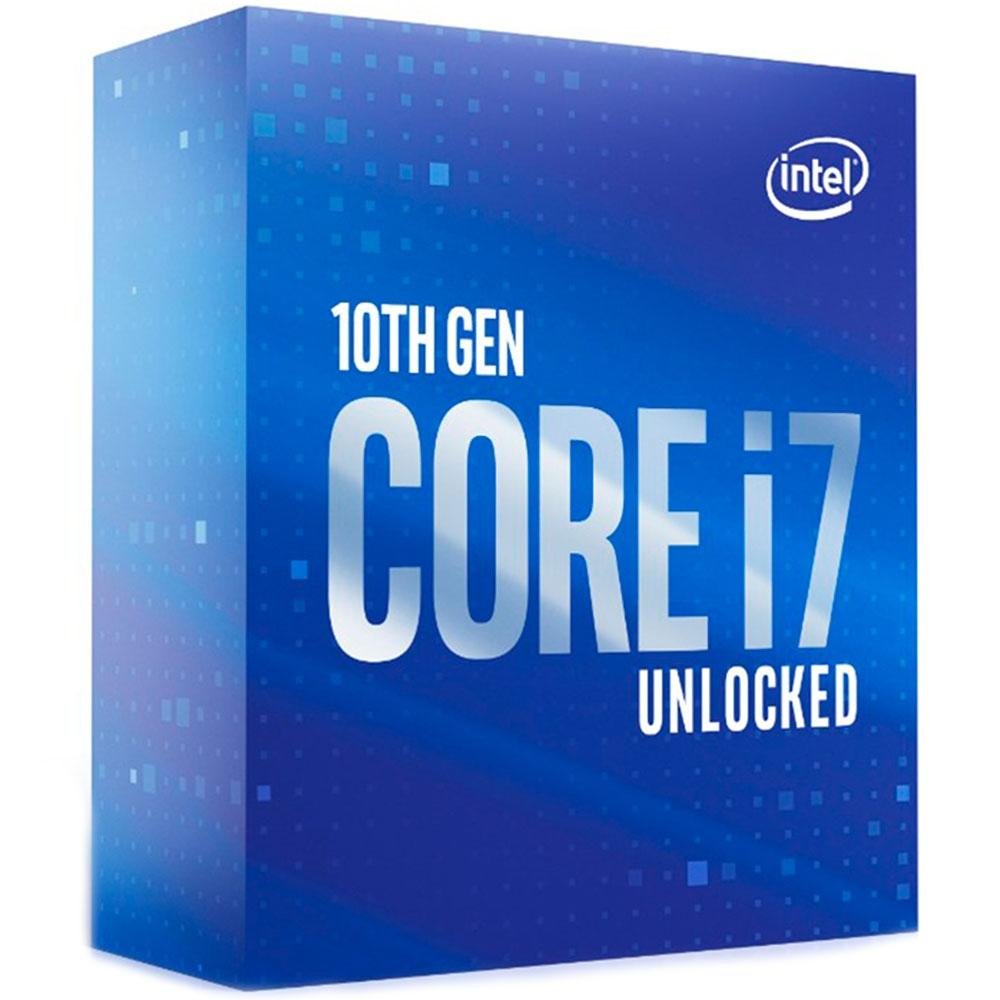 Processador Intel Core i7-10700K, 3.8GHz (5.1GHz Max Turbo), Cache 16MB, LGA 1200 - BX8070110700K Processador Intel Core i7-10700K, 3.8GHz (5.1GHz Max Turbo), Cache 16MB, LGA 1200 - BX8070110700K