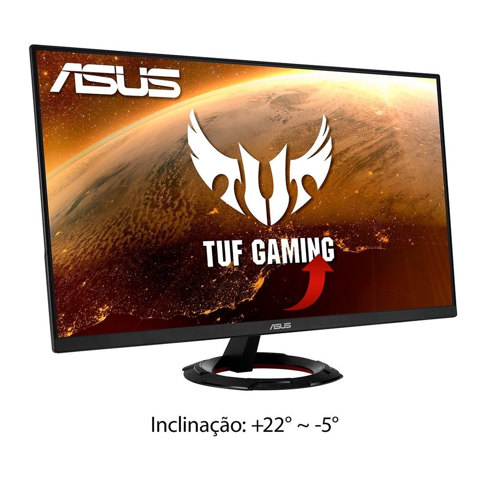 Imagem 3 de 10 do produto Monitor Gamer ASUS TUF Gaming 27", 144Hz, Full HD, 1ms, IPS, DisplayPort e HDMI, FreeSync, Preto - VG279Q1R