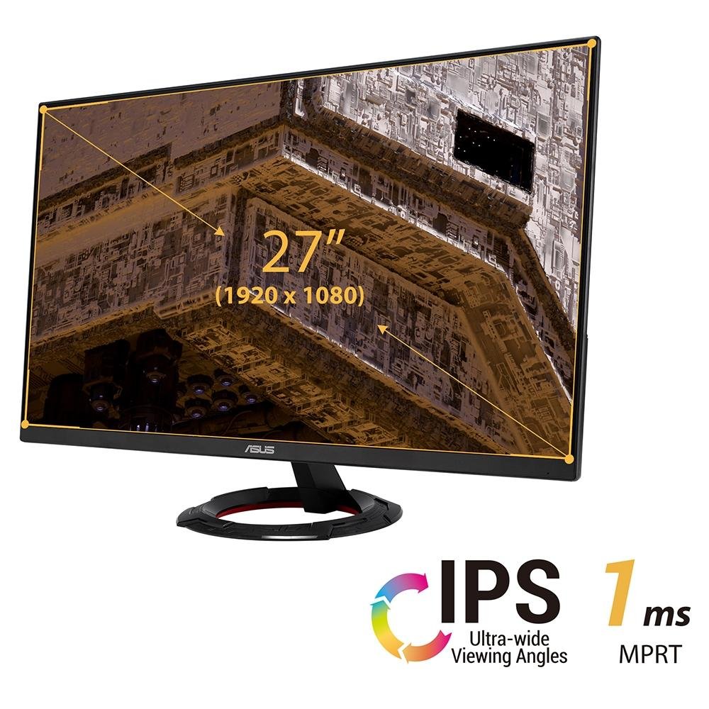 Imagem 6 de 10 do produto Monitor Gamer ASUS TUF Gaming 27", 144Hz, Full HD, 1ms, IPS, DisplayPort e HDMI, FreeSync, Preto - VG279Q1R