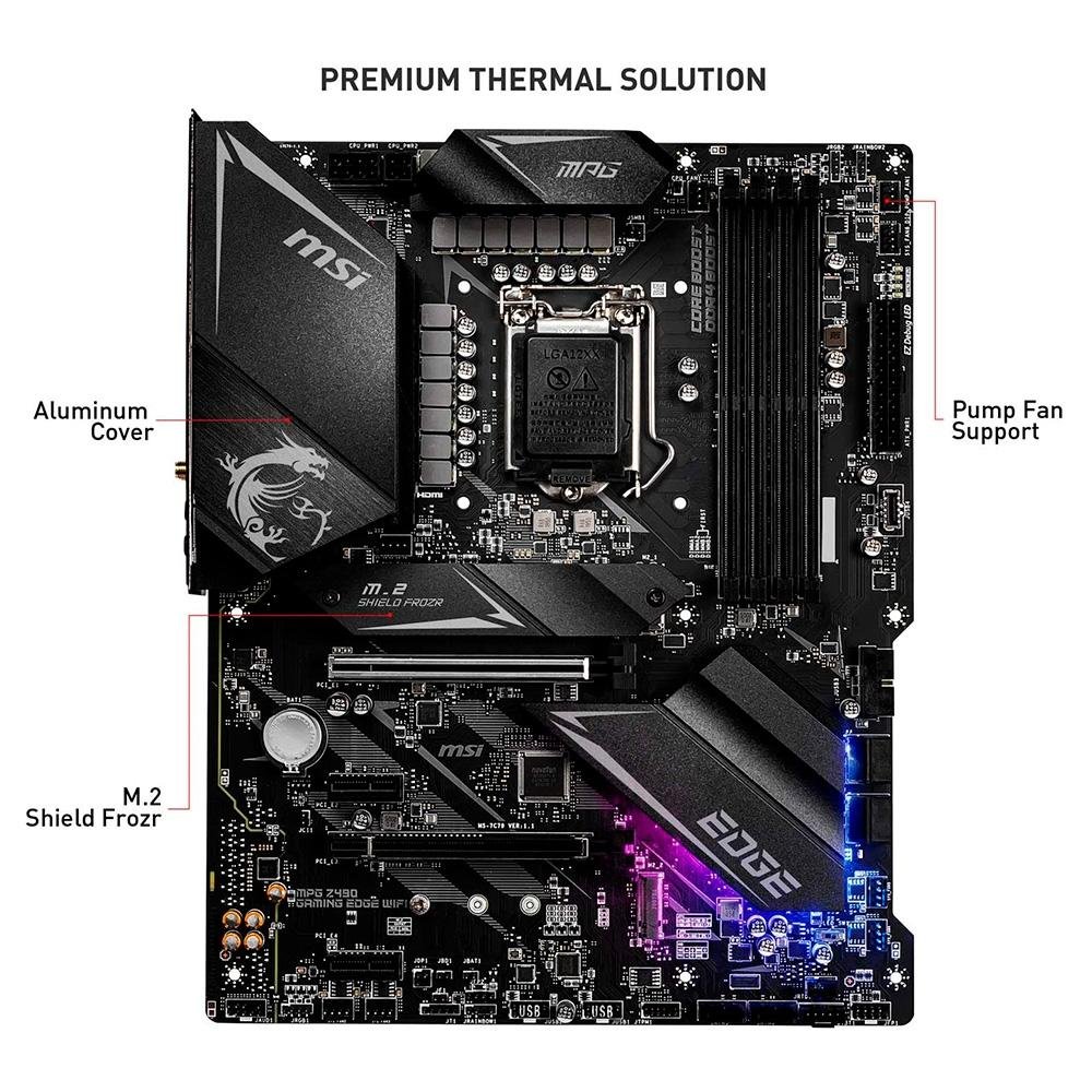 Placa Mãe MSI MPG Z490 GAMING EDGE Wi-Fi | KaBuM!