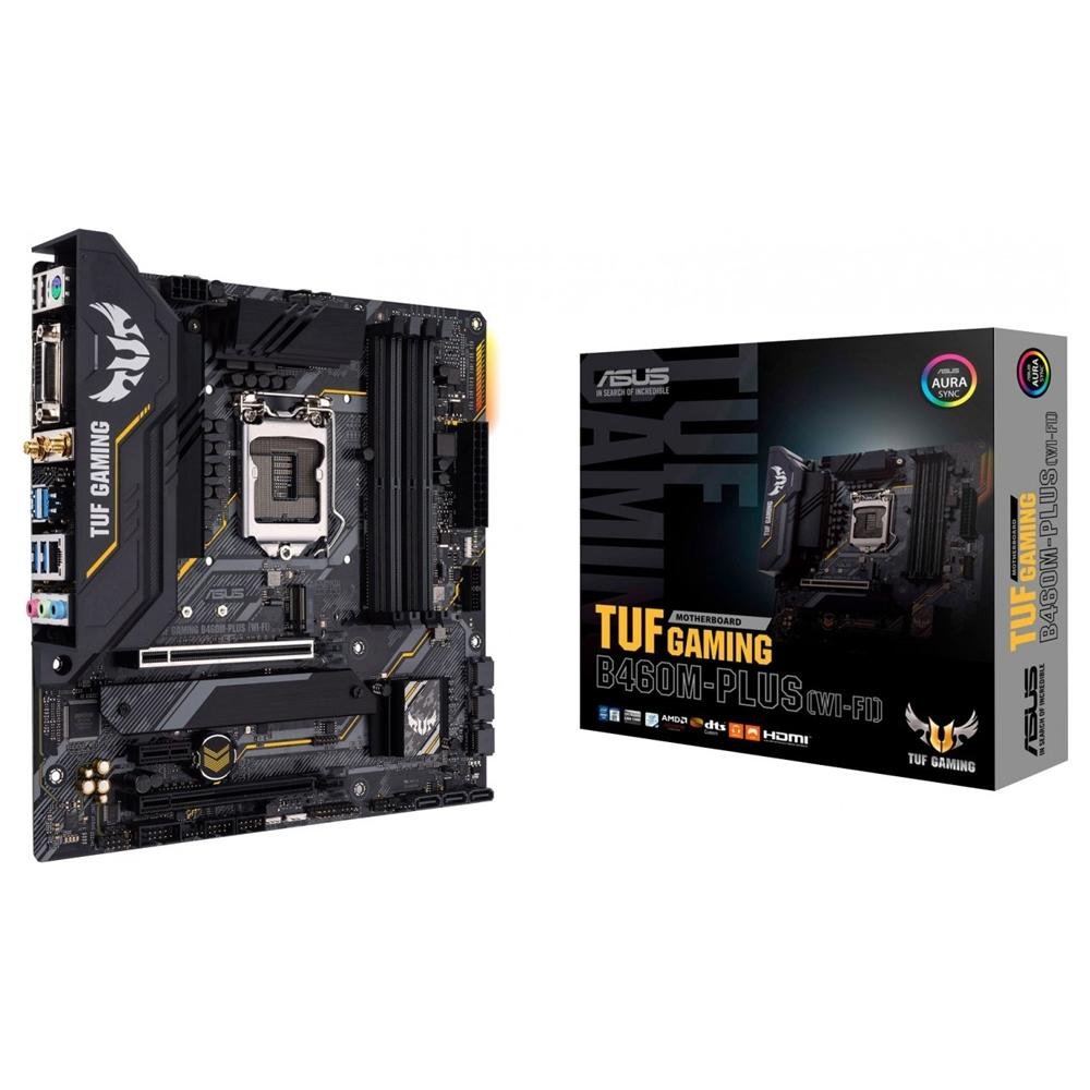 Placa Mãe Asus TUF Gaming B460M-Plus Wi-Fi, Intel LGA 1200, mATX