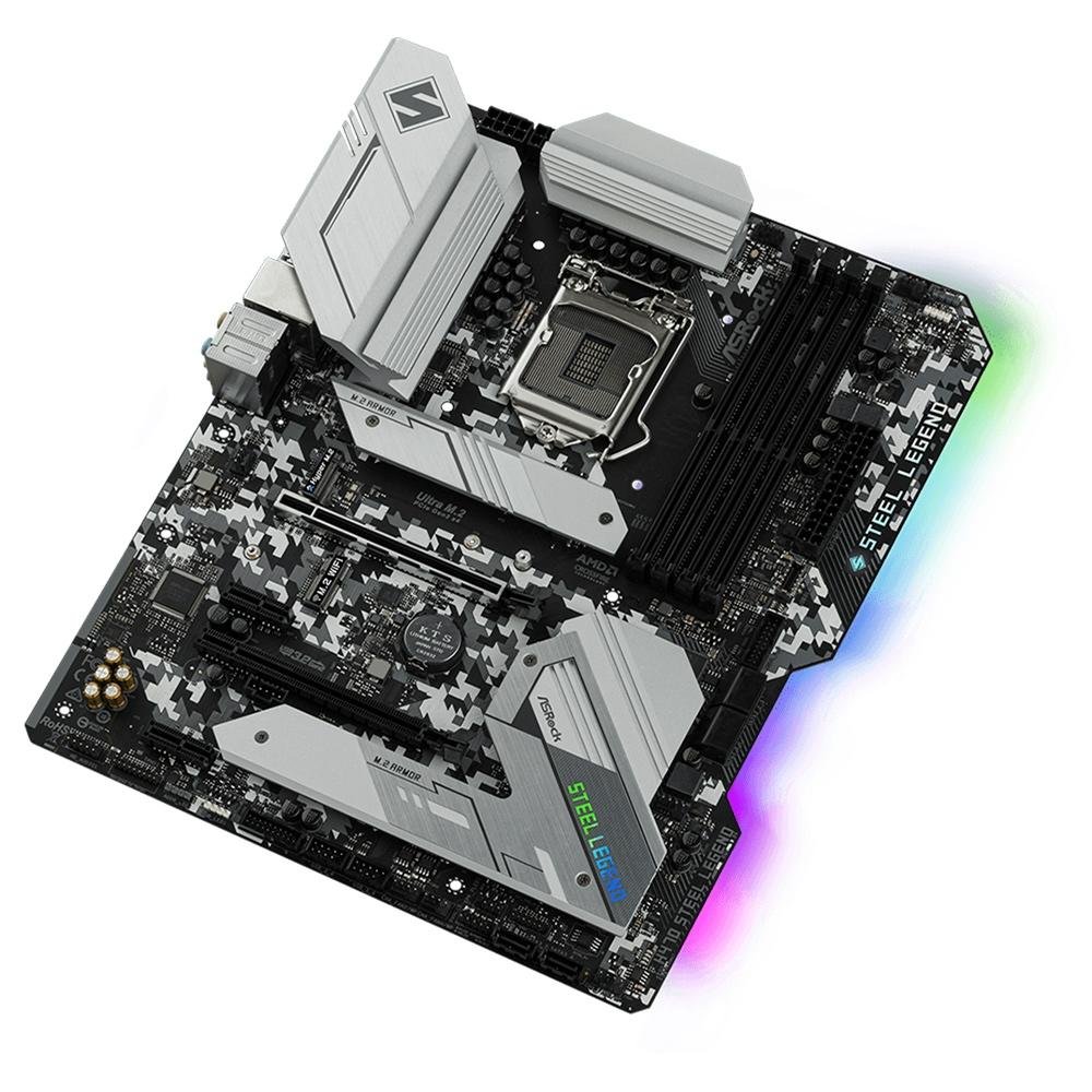 Imagem 2 de 5 do produto Placa-Mãe ASRock H470 Steel Legend, Intel LGA 1200, ATX, DDR4 - 90-MXBCK0-A0UAYZ