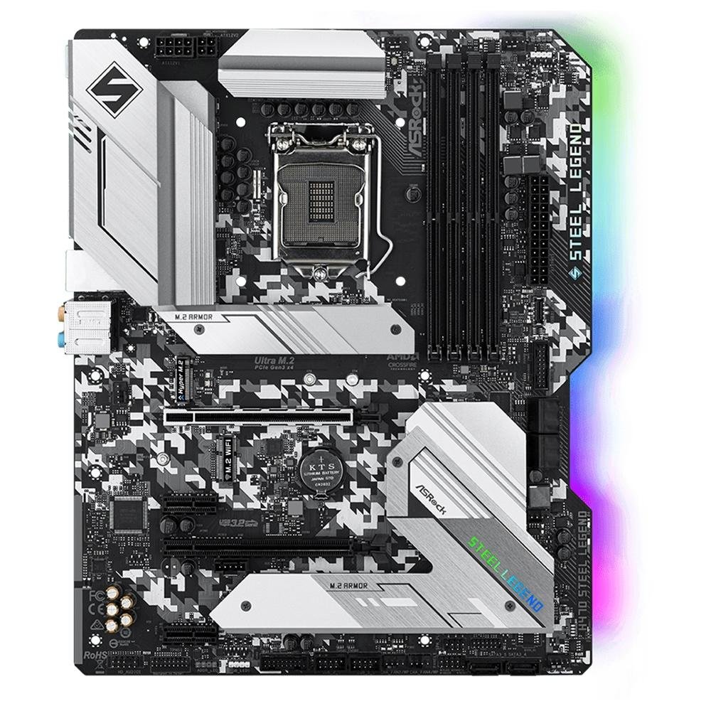 Imagem 4 de 5 do produto Placa-Mãe ASRock H470 Steel Legend, Intel LGA 1200, ATX, DDR4 - 90-MXBCK0-A0UAYZ