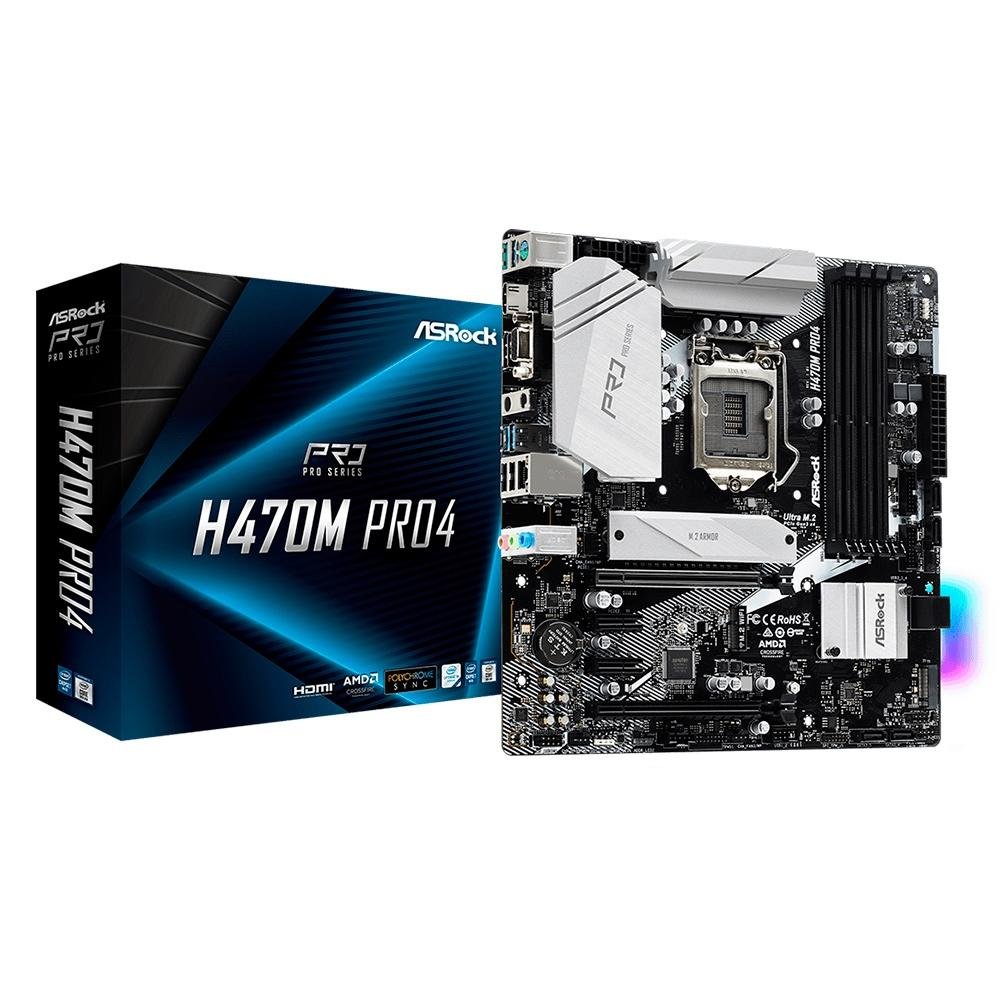 P*M様 ASRock　H470M　PRO4 placa-mae-asrock-h470m-pro4-