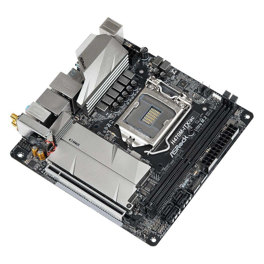 Placa Mãe ASRock H470M-ITX/ac, Intel LGA 1200, Mini-ITX, DDR4 | KaBuM!