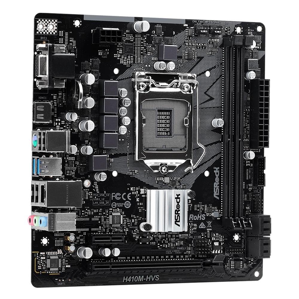 Imagem 2 de 5 do produto Placa-Mãe ASRock H410M-HVS, Intel LGA 1200, Micro ATX, DDR4