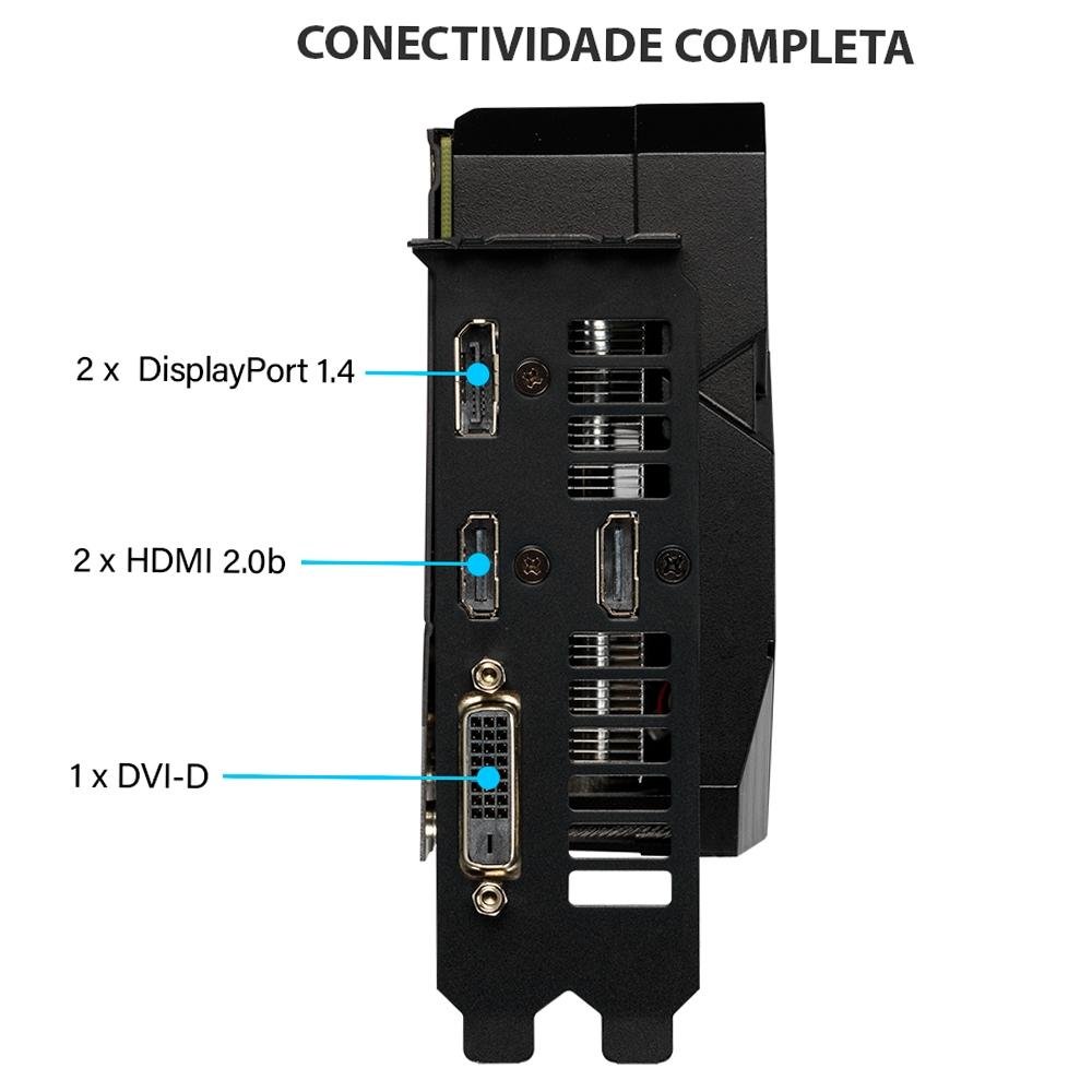 Placa de Vídeo Asus Dual NVIDIA GeForce RTX 2070 EVO V2 OC Edition, 8GB, GDDR6 - DUAL-RTX2070-O8G-EVO-V2 Placa de Vídeo Asus Dual NVIDIA GeForce RTX 2070 EVO V2 OC Edition, 8GB, GDDR6 - DUAL-RTX2070-O8G-EVO-V2