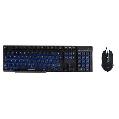 Kit Gamer OEX Combo Punch - Teclado, LED, ABNT2 + Mouse, LED - TM302