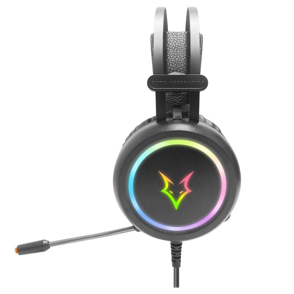 Imagem 2 de 6 do produto Headset Gamer Husky Gaming Polar, Preto, P3, Drivers 50mm, Rainbow - HGMD002