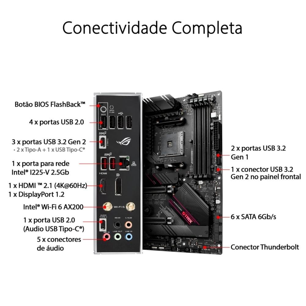 Placa Mãe Asus ROG Strix B550-E Gaming | KaBuM!