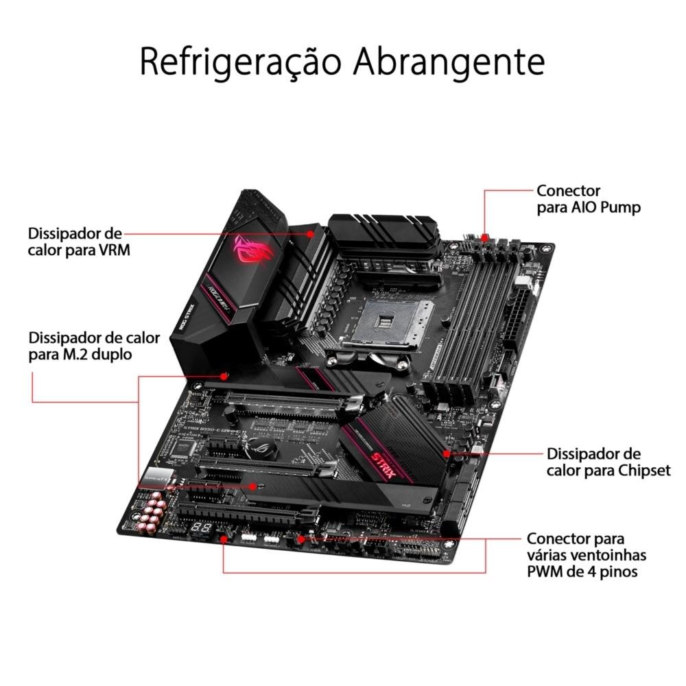 Placa Mãe Asus ROG Strix B550-E Gaming | KaBuM!
