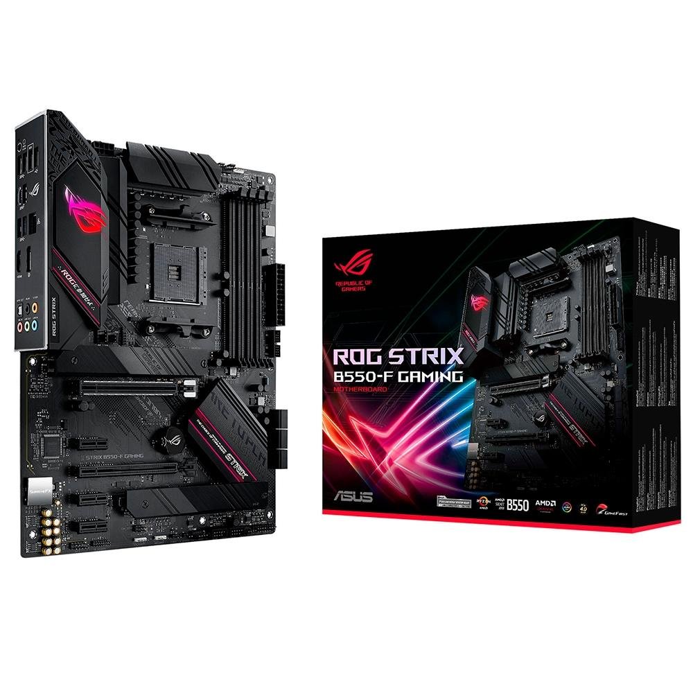 Placa-Mãe ASUS ROG Strix B550-F Gaming, AMD AM4, ATX, DDR4, Preto - 90MB14S0-M0EAY0 Placa-Mãe ASUS ROG Strix B550-F Gaming, AMD AM4, ATX, DDR4, Preto - 90MB14S0-M0EAY0