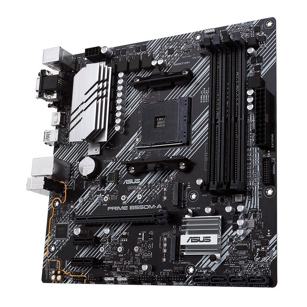 Placa-Mãe ASUS Prime B550M-A, AMD AM4, mATX, DDR4, Preto - 90MB14I0-M0EAY0