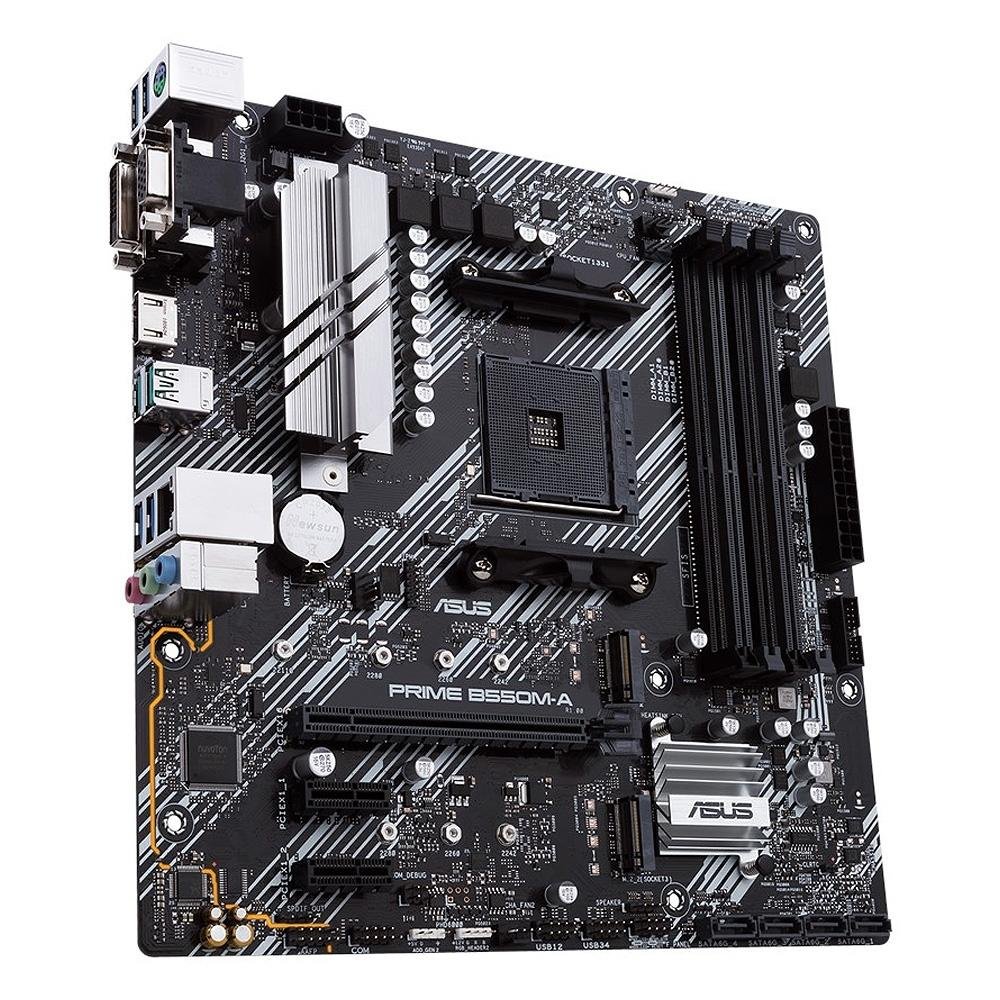 Placa-Mãe ASUS Prime B550M-A, AMD AM4, mATX, DDR4, Preto - 90MB14I0-M0EAY0