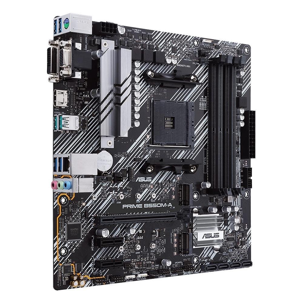 Placa-Mãe ASUS Prime B550M-A, AMD AM4, mATX, DDR4, Preto - 90MB14I0-M0EAY0
