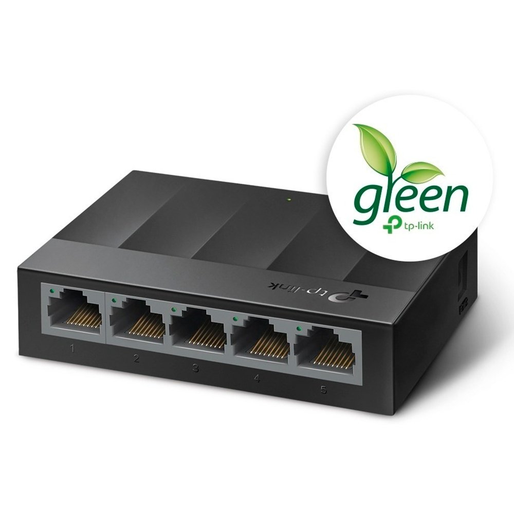 Switch de Mesa TP-Link, 5 Portas 10/100/1000Mbps - LS105G Switch de Mesa TP-Link, 5 Portas 10/100/1000Mbps - LS105G