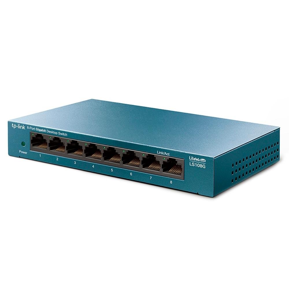 Switch de Mesa TP-Link, 8 Portas 10/100/1000Mbps - LS108G Switch de Mesa TP-Link, 8 Portas 10/100/1000Mbps - LS108G