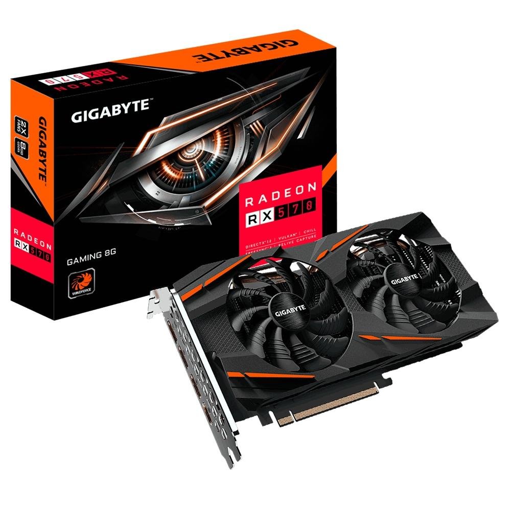 Placa de Vídeo Gigabyte AMD Radeon RX570 Gaming 8G, 8GB, GDDR5