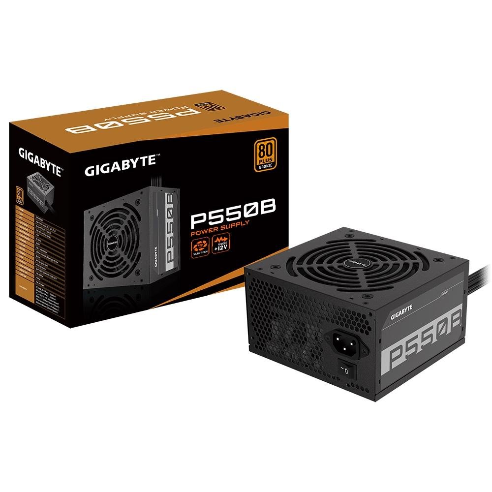 Fonte Gigabyte GP-P550B, 550W, 80 Plus Bronze, PFC Ativo, Com Cabo, Preto- 28200-P550B-1BRR Fonte Gigabyte GP-P550B, 550W, 80 Plus Bronze, PFC Ativo, Com Cabo, Preto- 28200-P550B-1BRR