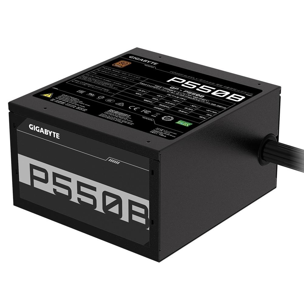 Fonte Gigabyte GP-P550B, 550W, 80 Plus Bronze, PFC Ativo, Com Cabo, Preto- 28200-P550B-1BRR Fonte Gigabyte GP-P550B, 550W, 80 Plus Bronze, PFC Ativo, Com Cabo, Preto- 28200-P550B-1BRR