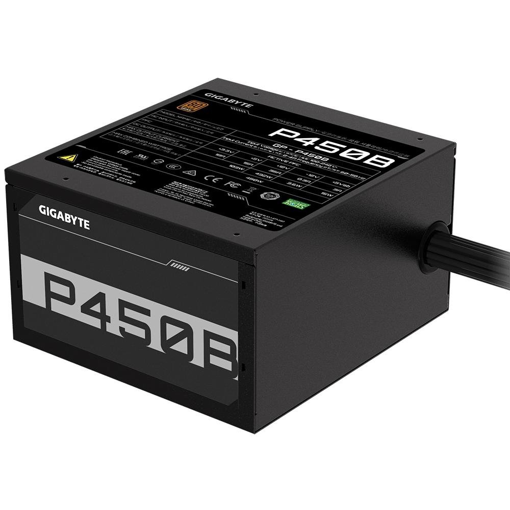 Fonte Gigabyte GP-P450B, 450W, 80 Plus Bronze, PFC Ativo, Com Cabo, Preto - 28200-P450B-1BRR Fonte Gigabyte GP-P450B, 450W, 80 Plus Bronze, PFC Ativo, Com Cabo, Preto - 28200-P450B-1BRR
